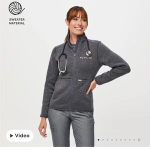 FIGS On Shift Sweater Knit Jacket